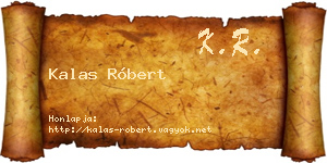 Kalas Róbert névjegykártya